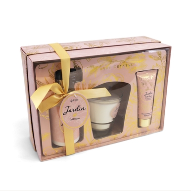 Jardin Wild Roses Candle & Hand cream Tube & Pump Set