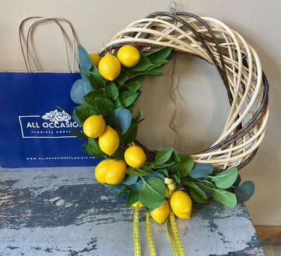Lemon Door Wreath