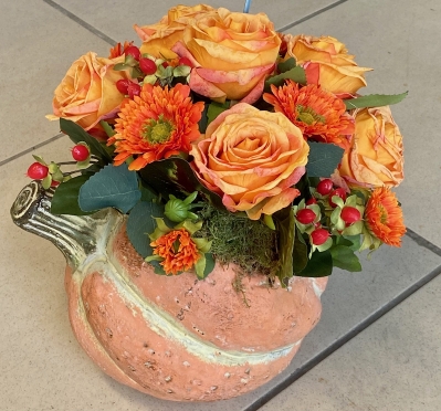 Silk Pumpkin Arrangement