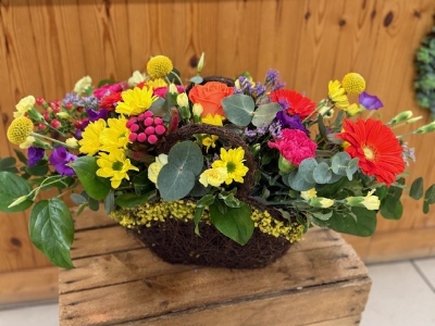 Vibrant Basket Arrangement