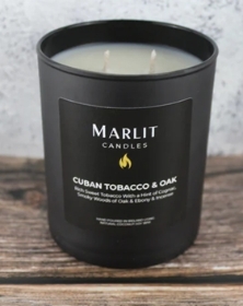 Marlit 8oz Cuban Tobacco & Natural Coconut Soy Candle