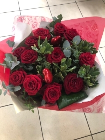 Red Rose Handtied