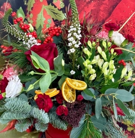 Crimson Christmas Hatbox