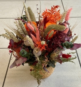 Dried Arrangement in a Ceramic Pot