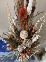 Dried Flower Arrangement in Ceramic Jug