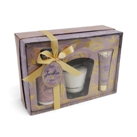 Jardin Lavender Candle and Hand cream Tube & Pump Set