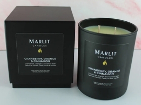 Marlit 8oz Cranberry, Orange & Cinnamon Natural Coconut Soy Candle