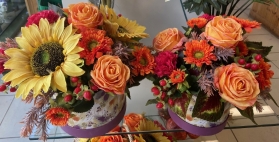 Silk Hatbox Arrangement