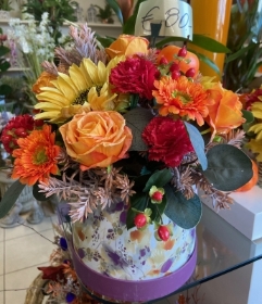 Silk Hatbox Arrangement